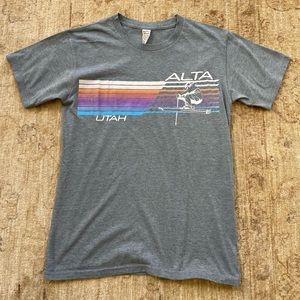 Vintage Style Alta T Shirt, Gray, Size S